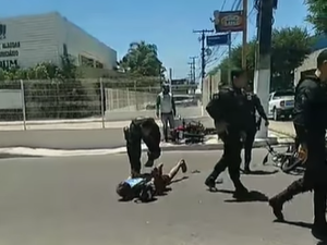 [Vídeo] Homem é preso em flagrante tentando roubar moto em rua do shopping de Arapiraca