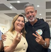 Ao lado de Arthur Lira, prefeita Eronita declara apoio a Flávio Bolsonaro