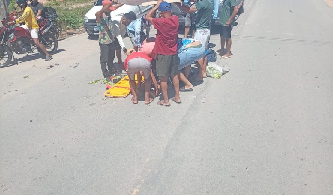 Motociclista fica ferido após colisão com carro em Maragogi
