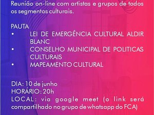 Fórum Cultural de Arapiraca acontece de forma on-line nesta quarta