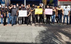 Protesto no Centro de Maceió