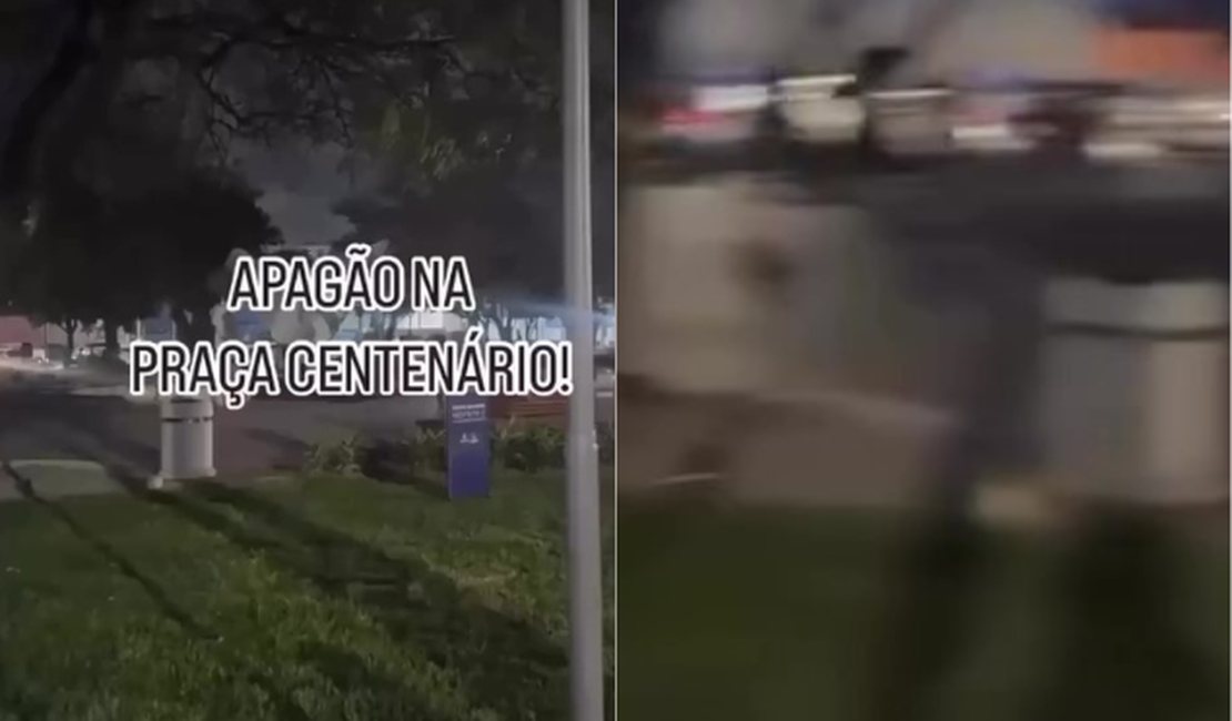 [Vídeo] Apagão deixa Praça Centenário sem luz, em Maceió; prefeitura revela motivo