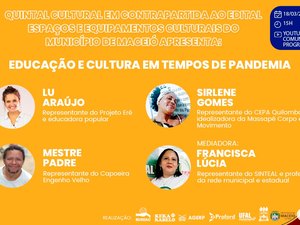 Instituto Quintal Cultural promove  webnário sobre educação e cultura
