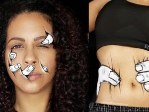 Desenho e realidade: americana faz trabalho incrível com maquiagem artística