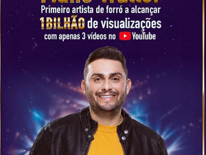 Mano Walter se torna o primeiro cantor de forró a ter 1 bilhão de visualizações com três vídeos no YouTube