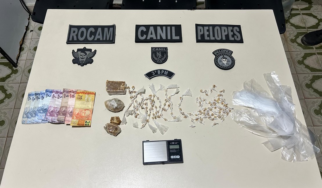 Polícia escontra crack escondido em descarga de banheiro e três pessoas são detidas em Arapiraca