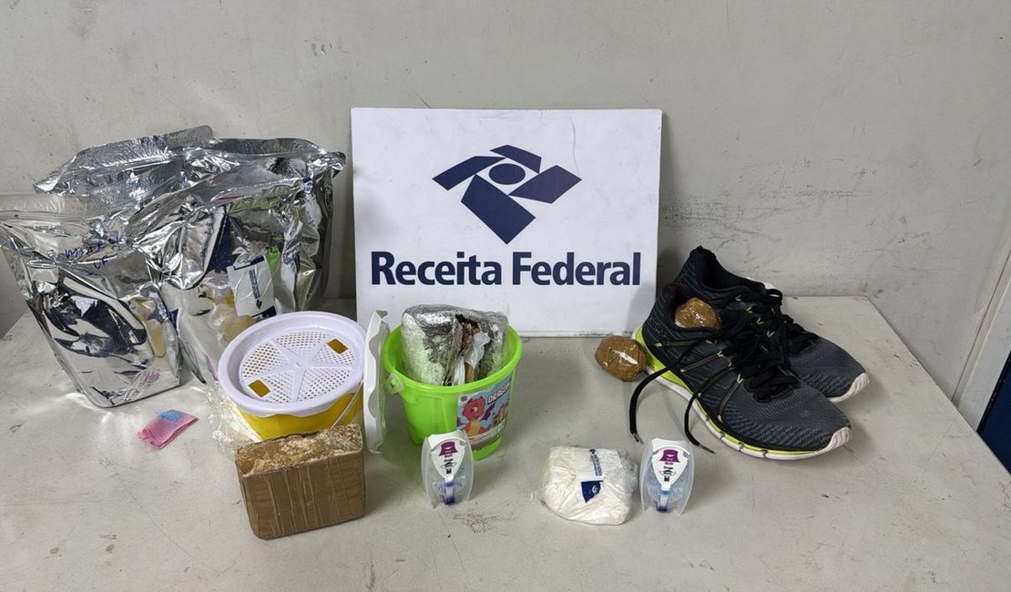 Receita Federal apreende R$ 480 mil em cocaína que seria enviada para Alagoas e outros estados