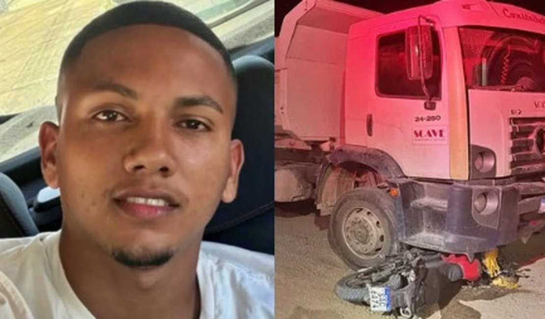 Jovem morre após moto bater de frente com caçamba em São Miguel dos Campos