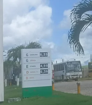Preço do litro da gasolina comum sobe para até R$ 6,35 em Porto Calvo