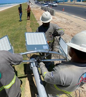 Primeiro trecho da nova iluminação na orla do Pontal será ligado nesta quarta-feira (16)