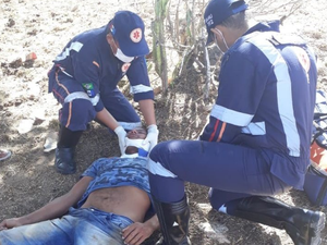Acidente de moto deixou homem ferido na rodovia que liga Carneiros e São José da Tapera