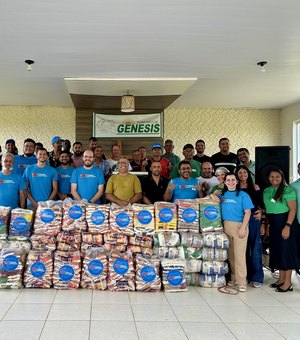 Com foco na interiorização, Alagoas Sem Fome doa uma tonelada de alimentos em Campo Alegre