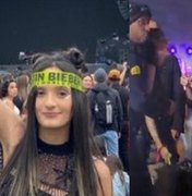 Fã passa mal em show de Justin Bieber, encontra com Hailey ao ser socorrida e comemora