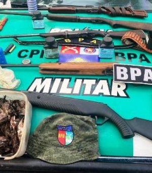 Batalhão Ambiental apreende três armas de fogo durante operação em Traipu