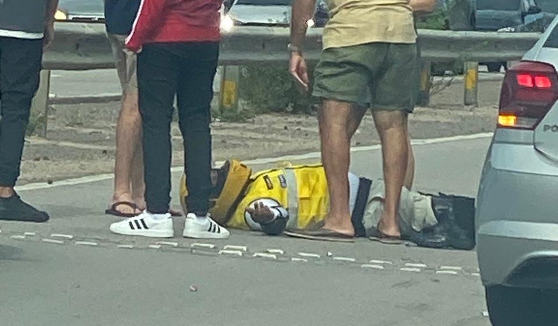 Agente do Ronda no Bairro é vítima de acidente na Ponte Divaldo Suruagy