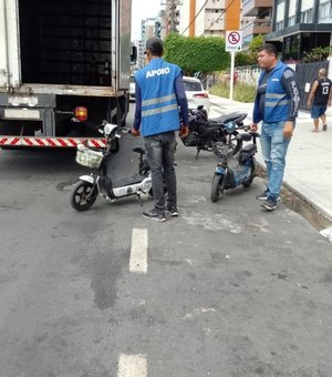 Semsc apreende bicicletas elétricas usadas em aluguel irregular na orla de Maceió