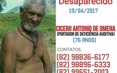 Cícero Antonio está desaparecido há um mês 