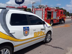 Acidente na AL 220  envolve mototaxista e funcionário do HEA