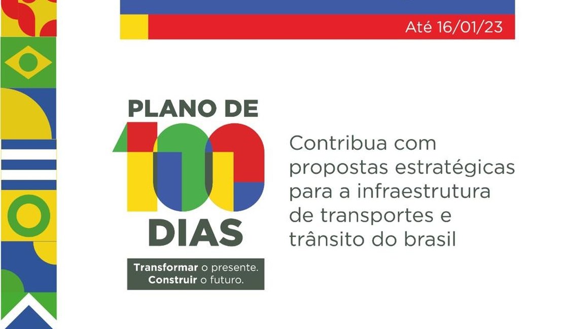 Consulta popular vai recolher sugestões para o plano de 100 dias em rodovias e ferrovias