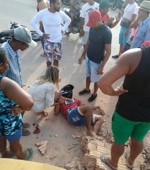 Acidente entre moto e carro deixa homem ferido em Maragogi