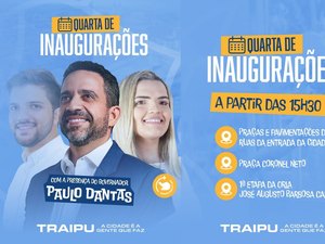 Em Traipu: Prefeito Lucas Santos recebe governador Paulo Dantas para entrega de obras