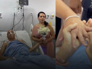 Paciente oncológico se casa dentro de Hospital Carvalho Beltrão, em Coruripe