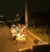 Colisão entre carro e moto deixa homem ferido em Delmiro Gouveia