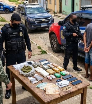 Operação policial termina com apreensão de drogas e prisões em Palmeira dos Índios