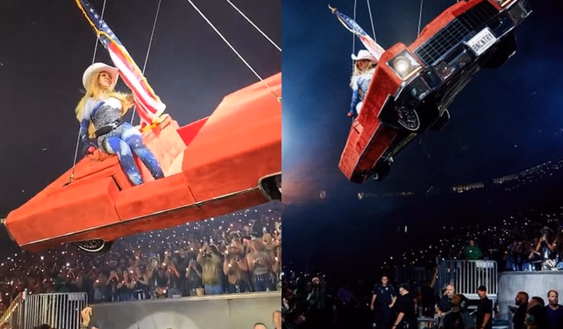 Beyoncé vive momento de terror após carro voador falhar em show