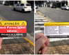 ‘Você parou igual idiota’: estudante cria cartão para dar recado a motoristas espaçosos