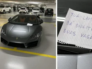Lamborghini estacionada em duas vagas viraliza na internet e dono responde