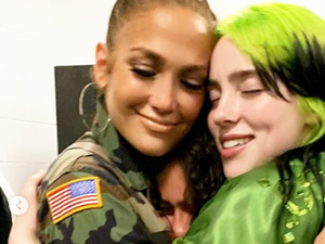 J.Lo e a filha vão ao show Billie Eilish e conhecem a cantora