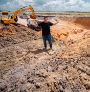 Prefeito de Rio Largo acompanha avanço da macrodrenagem do Brasil Novo