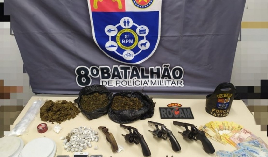 Polícia apreende grupo suspeito de traficar drogas em Pilar