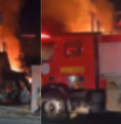 [Vídeo] Incêndio atinge casa e provoca fogo alto, em Maceió