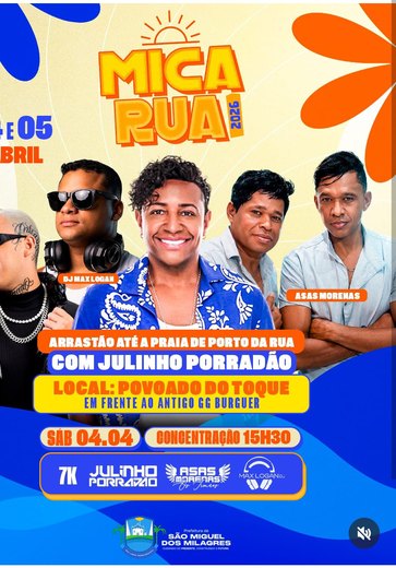 Prefeitura de São Miguel dos Milagres anuncia Mica Rua 2026