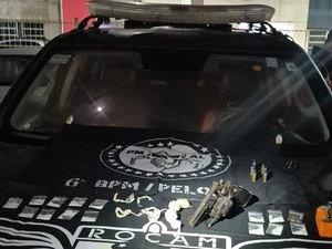Homem é preso com maconha, crack, cocaína e arma no município de Maragogi