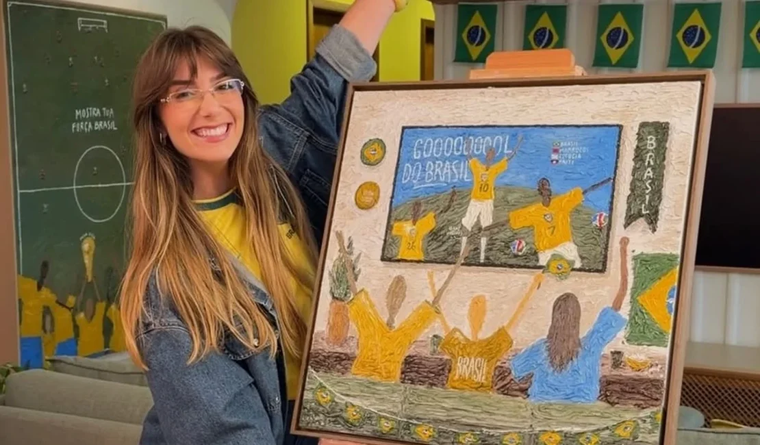 Artista viraliza após quadro 'prever' resultado do Brasil na Copa