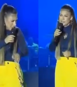 Simone Mendes pausa show por dor de barriga no palco e viraliza nas redes