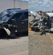 Homem fica ferido após colisão entre carros na AL-486, em Arapiraca