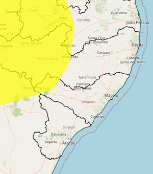 Inmet alerta para baixa umidade em 12 cidades do Sertão de Alagoas