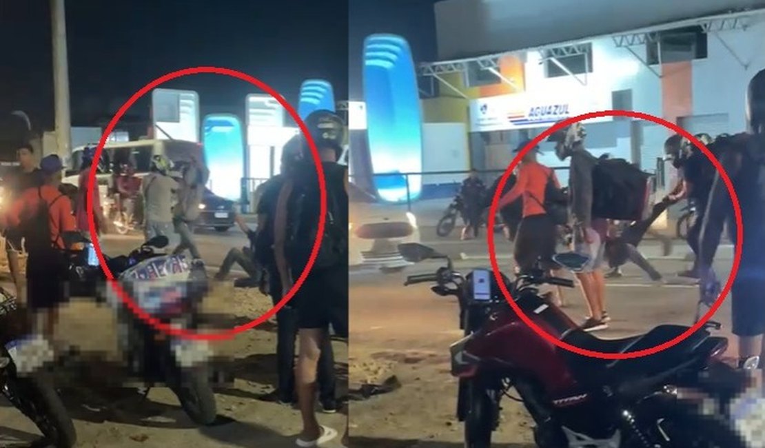 Suspeito de assaltos é espancado com barra de ferro no meio da Av. Menino Marcelo, em Maceió