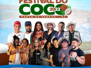 Prefeitura de Porto de Pedras anuncia programação do Festival do Coco
