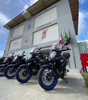 PM recebe novas motos de alta cilindrada durante evento em Maceió