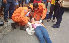 Mulher sofre acidente em Arapiraca