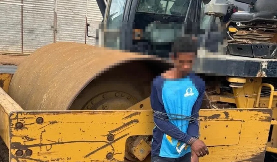 Homem é detido e amarrado por vigilante ao tentar furtar bateria em obra de ciclovia em Arapiraca