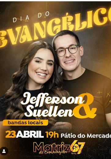 Jefferson e Suellen se apresentam hoje no Dia do Evangélico em Matriz de Camaragibe