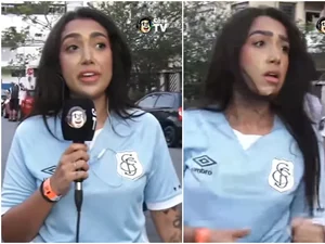 Repórter é atacada ao vivo durante cobertura do jogo do Santos