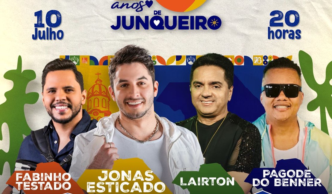 Junqueiro celebra 78 anos com shows e festa na Praça Multieventos
