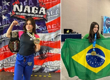 [Vídeo] Alagoana Clarice Berto conquista ouro e cinturão em competições nos EUA